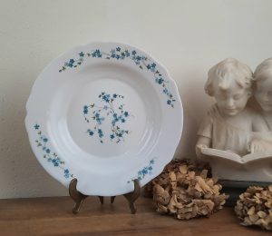 Plat vintage Arcopal Myosotis n°10843