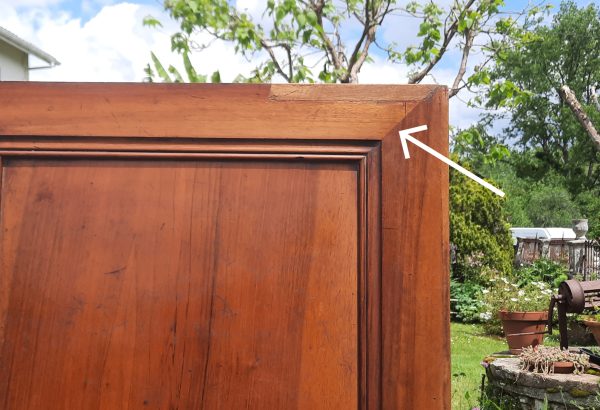Ancienne paire de portes d'armoire en noyer n°10888