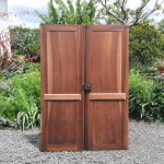 Ancienne paire de portes d'armoire en noyer n°10888