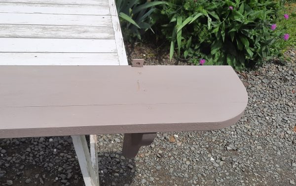 Grande étagère murale en bois exotique n°10889