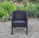 Fauteuil en rotin noir n°10991
