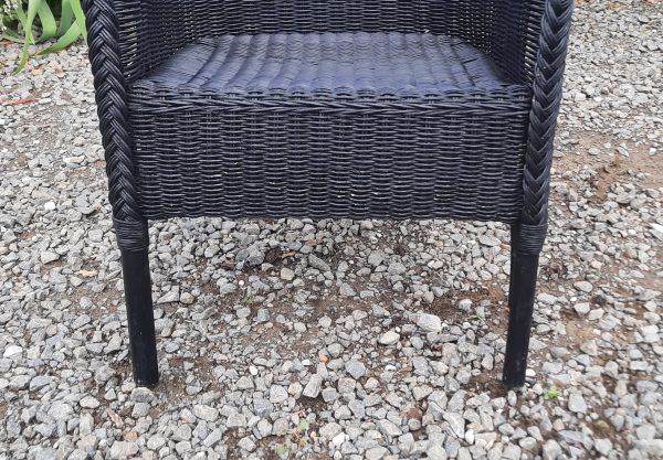 Fauteuil en rotin noir n°10991