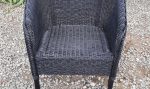Fauteuil en rotin noir n°10991