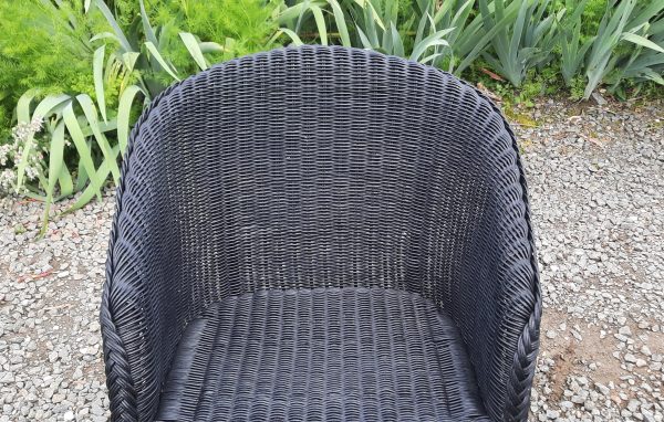 Fauteuil en rotin noir n°10991