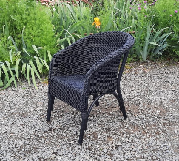 Fauteuil en rotin noir n°10991