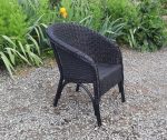 Fauteuil en rotin noir n°10991