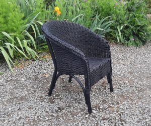 Fauteuil en rotin noir n°10991