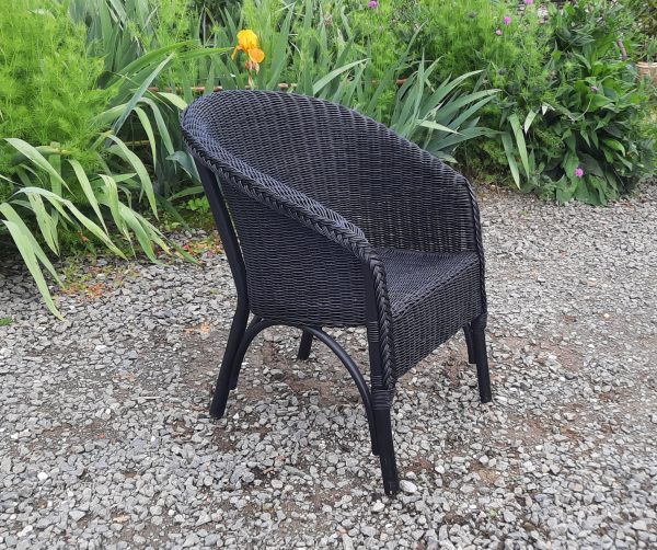 Fauteuil en rotin noir n°10991