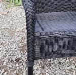 Fauteuil en rotin noir n°10991