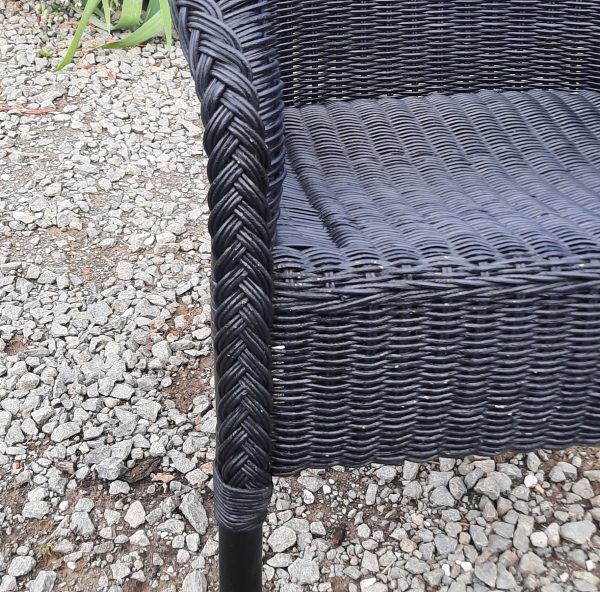 Fauteuil en rotin noir n°10991
