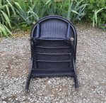 Fauteuil en rotin noir n°10991