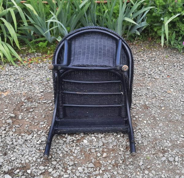 Fauteuil en rotin noir n°10991