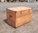 Ancienne grande caisse en bois exotique n°11025