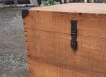 Ancienne grande caisse en bois exotique n°11025