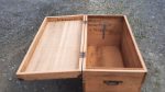 Ancienne grande caisse en bois exotique n°11025