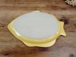 Plat vintage jaune / Poisson / n°10856