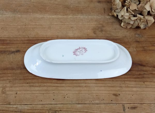 Ancien porte brosse en faïence Lunéville n°10857