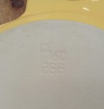 Plat vintage jaune / Poisson / n°10856