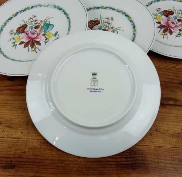 Lot 6 assiettes a dessert en porcelaine / Berry / Ispahan / n°10871