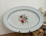 Grand plat ovale en porcelaine / Berry / Ispahan / n°10863