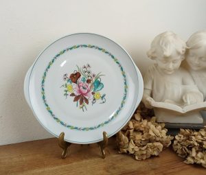 Plat a tarte en porcelaine / Berry / Ispahan / n°10865