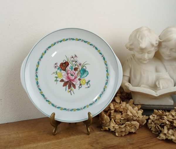 Plat a tarte en porcelaine / Berry / Ispahan / n°10865