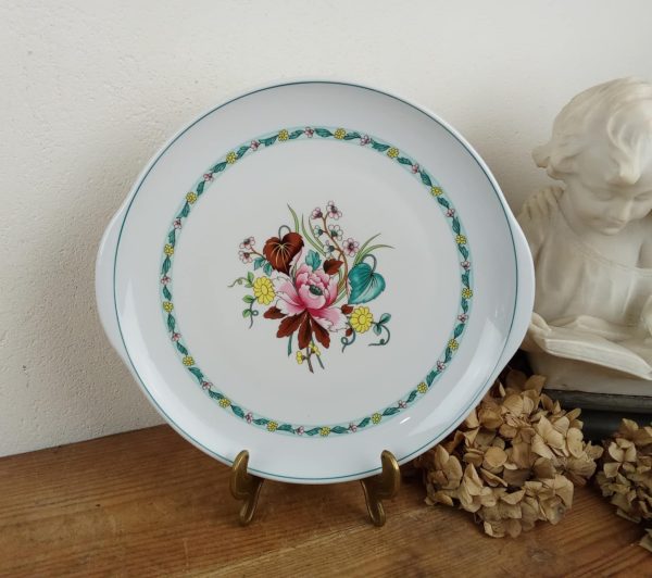 Plat a tarte en porcelaine / Berry / Ispahan / n°10865