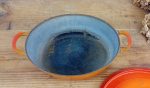 Cocotte vintage en fonte orange n°14082