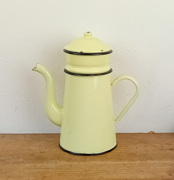 Cafetière vintage en tôle émaillée n°14079