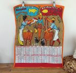 Torchon / calendrier 1973 / vintage / n°14089
