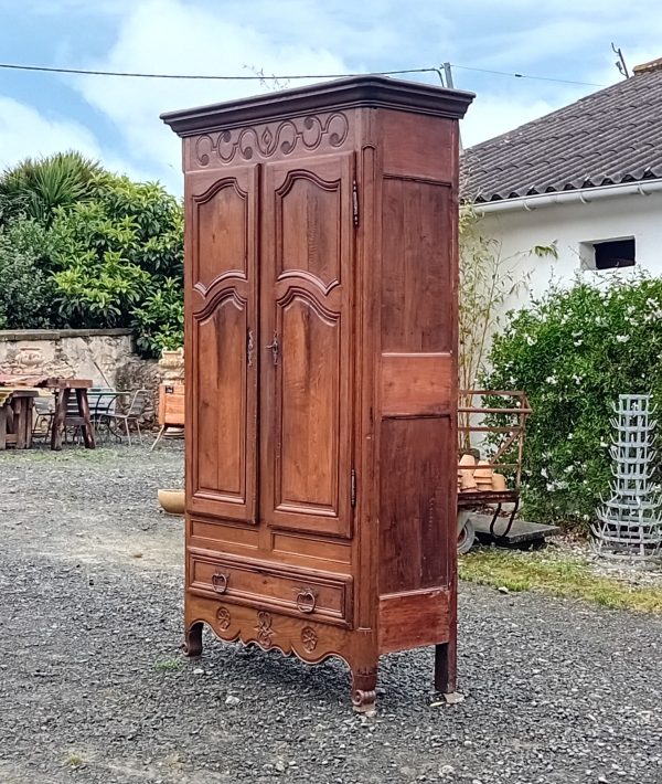 Ancienne Armoire / Penderie / Louis XV / Chêne / n°14081
