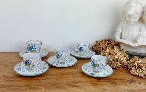 Lot de 5 tasses a café / Martres Tolosane / n°14097