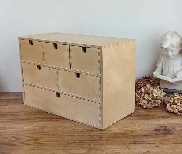 Boite pour rangement / 6 tiroirs / n°11102