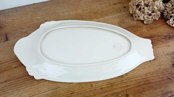 Grand plat vintage / Oie / Barbotine / n°11109