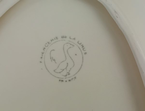 Grand plat vintage / Oie / Barbotine / n°11109