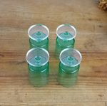 Lot de 4 verres verts vintages / Suède / n°11116
