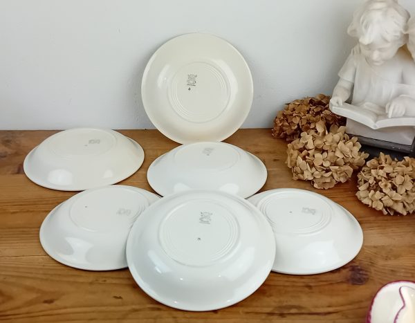 Lot 6 assiettes creuses vintages / Calottes / MDL n°11126