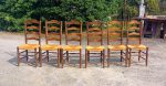 Lot de 6 chaises paillées n°11134