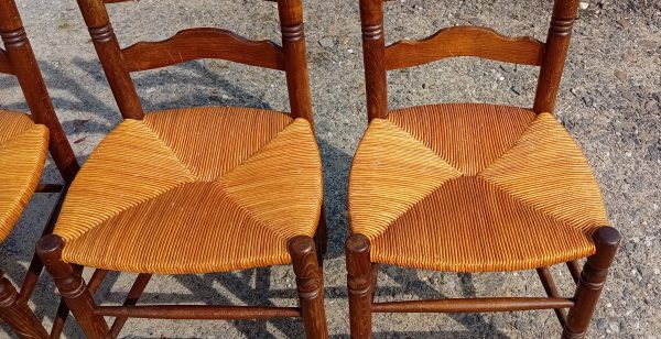 Lot de 6 chaises paillées n°11134