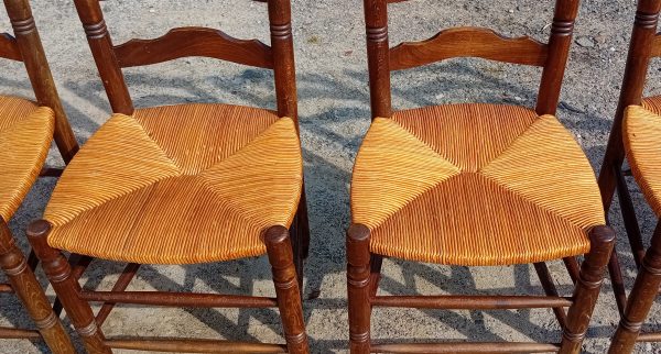 Lot de 6 chaises paillées n°11134