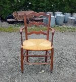Ancien fauteuil paillé n°11141