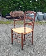 Ancien fauteuil paillé n°11141