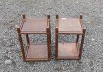 Paire de guéridons ou chevets vintages en rotin n°11142 // Réservés //