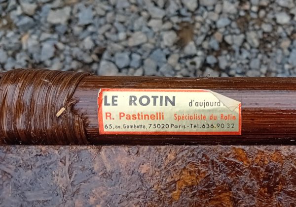 Paire de guéridons ou chevets vintages en rotin n°11142 // Réservés //