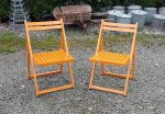 Paire de chaises vintages pliantes n°11144