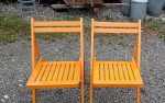 Paire de chaises vintages pliantes n°11144