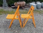 Paire de chaises vintages pliantes n°11144