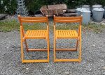 Paire de chaises vintages pliantes n°11144