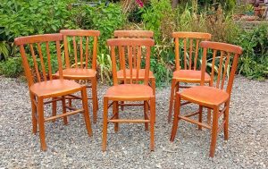Lot de 6 chaises vintages n°11228