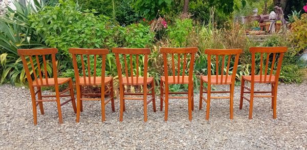 Lot de 6 chaises vintages n°11228